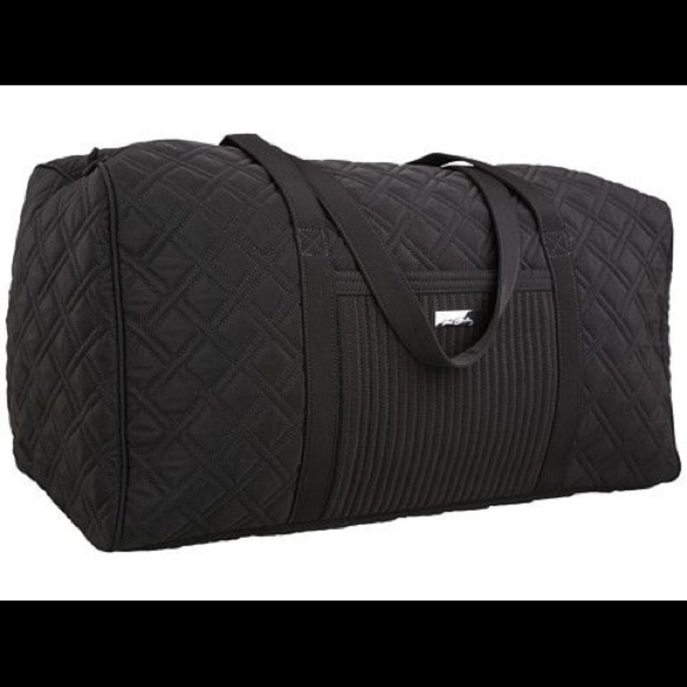 Vera Bradley Large Solid Black Microfiber Duffel